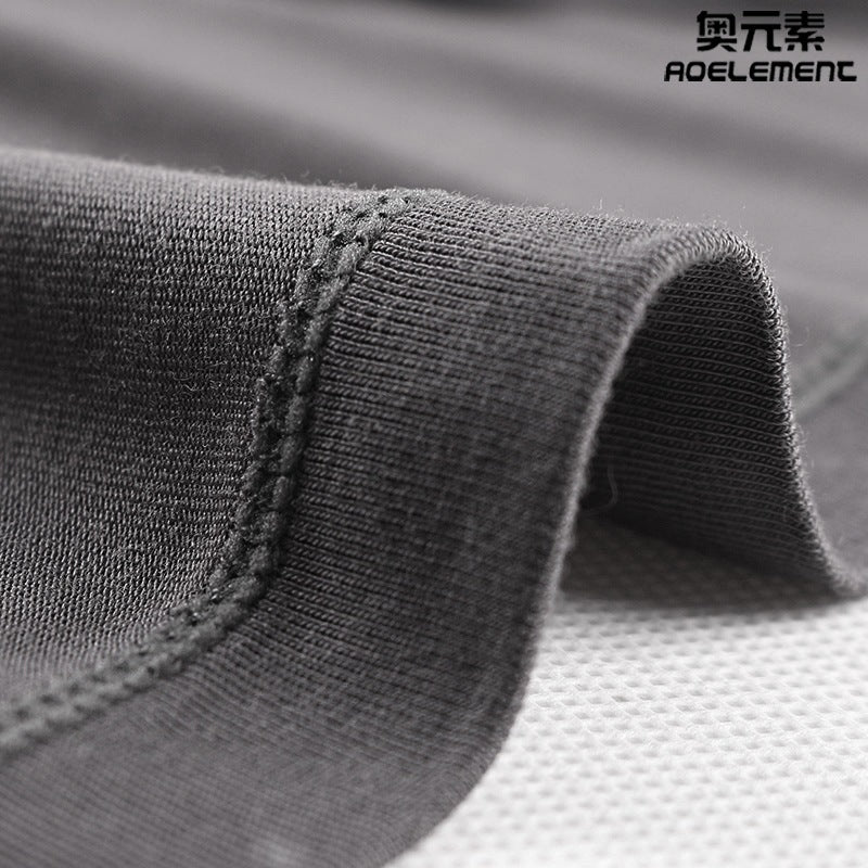 Short-sleeved inner T-shirt, tight V-neck men's vest, comfortable and light base layer, solid color